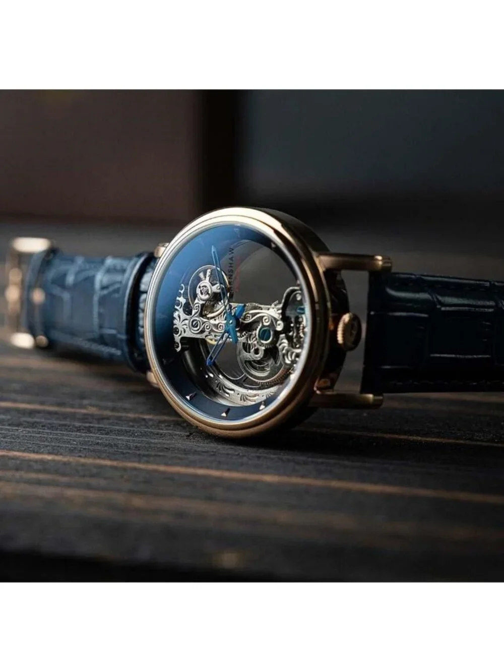 NWT Thomas Earnshaw Fowler Bridge Blue Dial Men's Watch